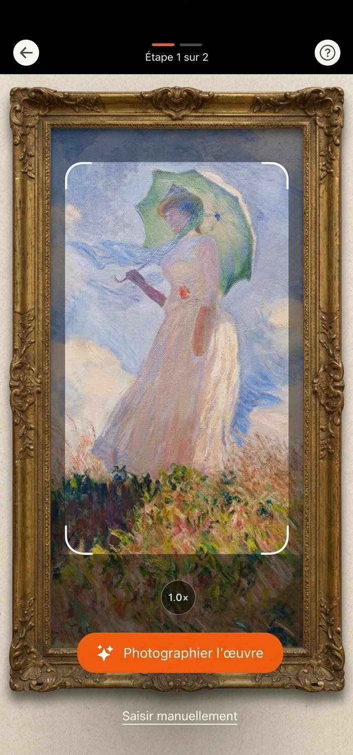 L'application YOMU scanne une œuvre
